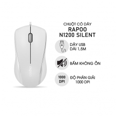 Chuột máy tính Rapoo N1200 - Màu Trắng - Cổng USB