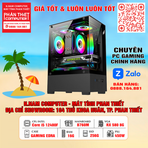 PC CHƠI GAME HIỆU SUẤT CAO RX 580 8G - 12400F - B760M